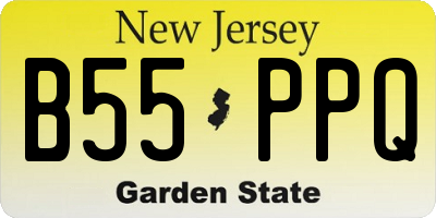 NJ license plate B55PPQ