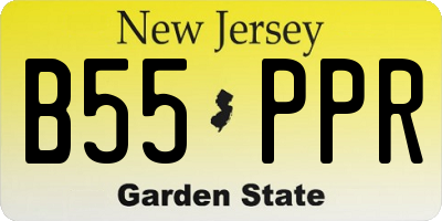 NJ license plate B55PPR