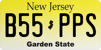 NJ license plate B55PPS