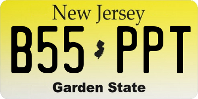 NJ license plate B55PPT