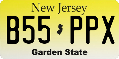 NJ license plate B55PPX