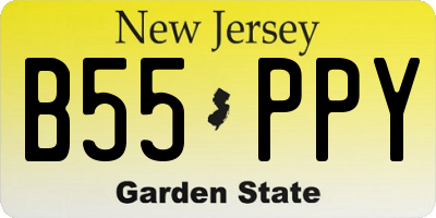 NJ license plate B55PPY