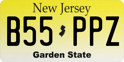 NJ license plate B55PPZ