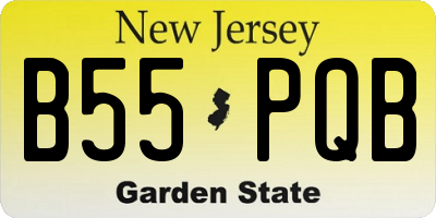 NJ license plate B55PQB