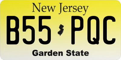 NJ license plate B55PQC