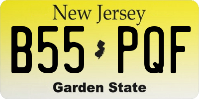 NJ license plate B55PQF