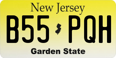 NJ license plate B55PQH