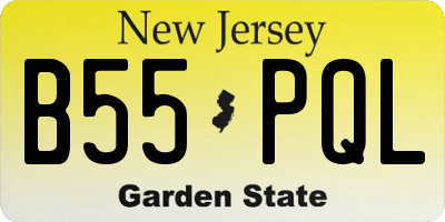 NJ license plate B55PQL