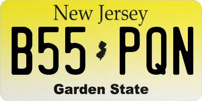 NJ license plate B55PQN