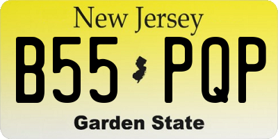 NJ license plate B55PQP