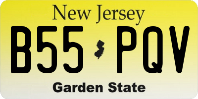 NJ license plate B55PQV