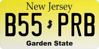 NJ license plate B55PRB