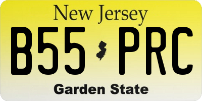NJ license plate B55PRC