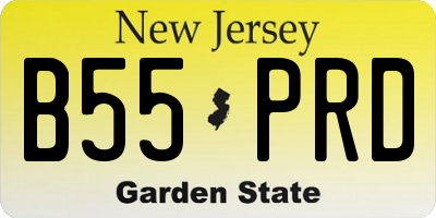 NJ license plate B55PRD