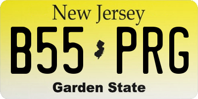 NJ license plate B55PRG