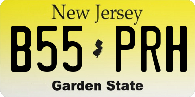NJ license plate B55PRH
