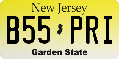 NJ license plate B55PRI
