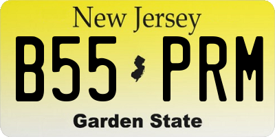 NJ license plate B55PRM