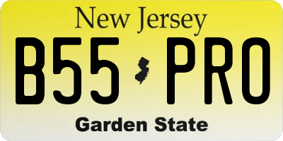 NJ license plate B55PRO