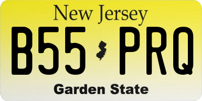 NJ license plate B55PRQ