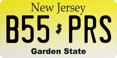 NJ license plate B55PRS