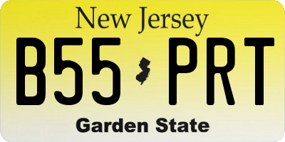 NJ license plate B55PRT