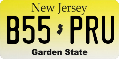 NJ license plate B55PRU