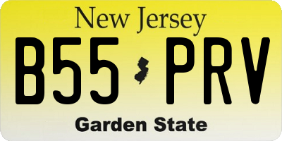 NJ license plate B55PRV