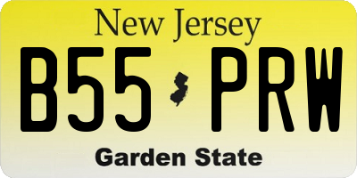 NJ license plate B55PRW