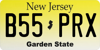 NJ license plate B55PRX