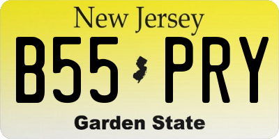 NJ license plate B55PRY