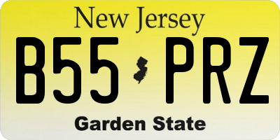 NJ license plate B55PRZ