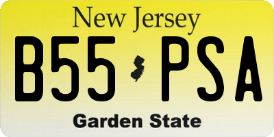 NJ license plate B55PSA