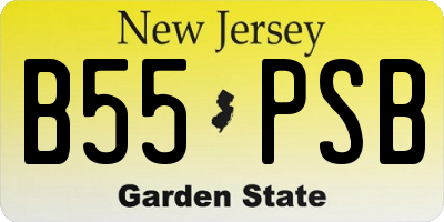 NJ license plate B55PSB
