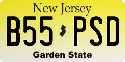 NJ license plate B55PSD