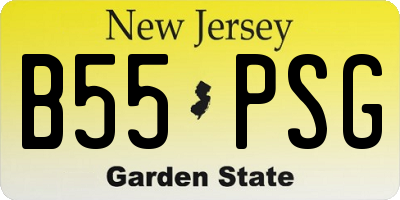NJ license plate B55PSG