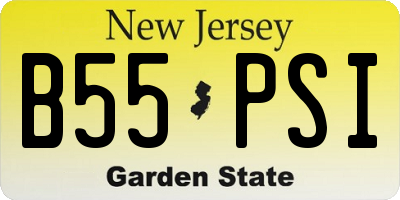 NJ license plate B55PSI