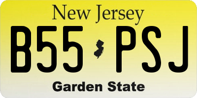 NJ license plate B55PSJ