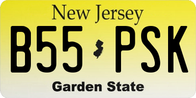 NJ license plate B55PSK