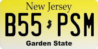 NJ license plate B55PSM