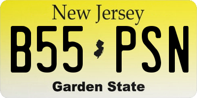 NJ license plate B55PSN