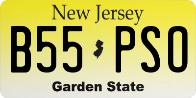 NJ license plate B55PSO