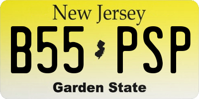 NJ license plate B55PSP
