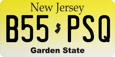 NJ license plate B55PSQ
