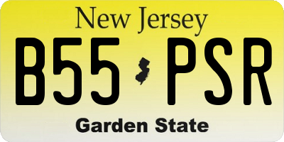 NJ license plate B55PSR