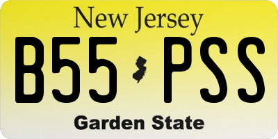 NJ license plate B55PSS