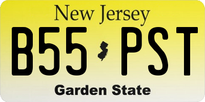 NJ license plate B55PST