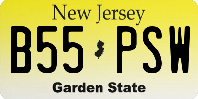 NJ license plate B55PSW