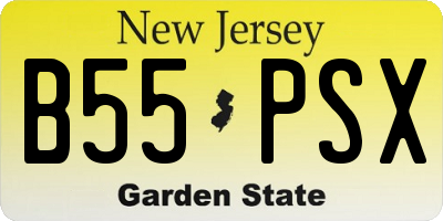 NJ license plate B55PSX