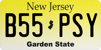 NJ license plate B55PSY